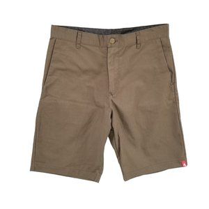 Men's Flat Front Shorts in Brown